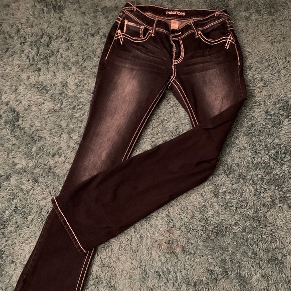 MAURICES Black denim size 7/8 regular - Picture 4 of 7
